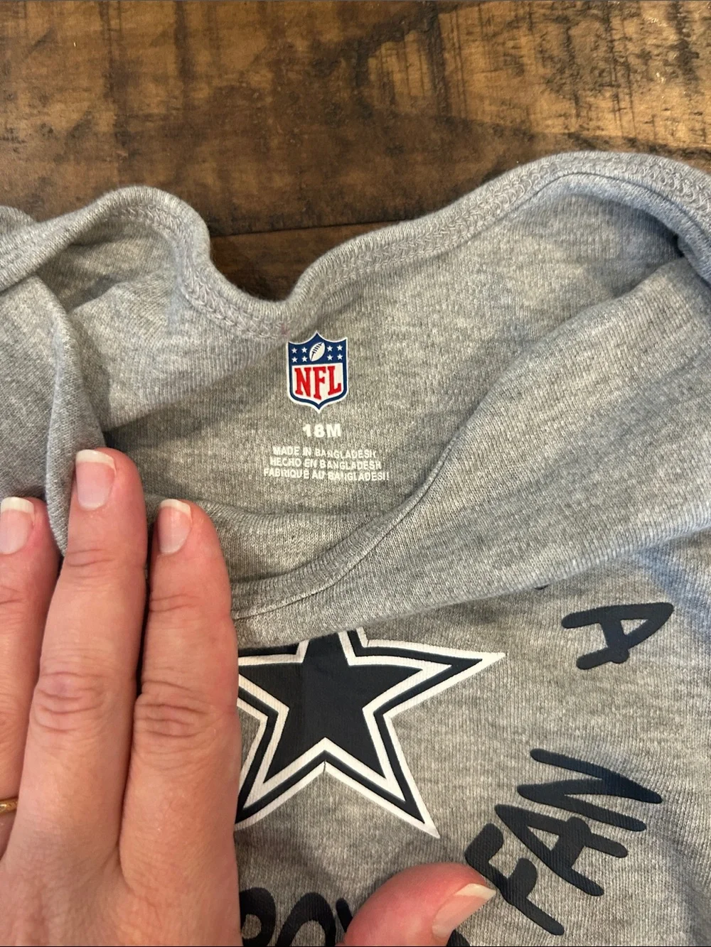 NFL Cowboys Baby One-Piece Bodysuits - White & Gray 🤠